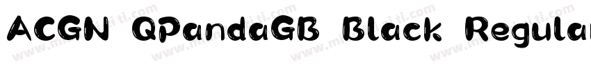 ACGN QPandaGB Black Regular字体转换